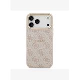 4G Desenli PU Deri Gold Logolu Magsafe Uyumlu iPhone 17 Pro Max Kılıf