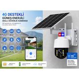 4G Sım Kartlı Güneş Enerjili 5Mp Ptz Güvenlik Kamerası Renkli Gece Görüşü Hareket Takibi Çift Yönlü Ses I6 Su Geçirmez