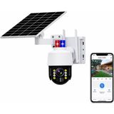 4g Sım Kartlı Güneş Enerjili 5mp Ptz Güvenlik Kamerası | Renkli Gece Görüşü | Hareket Takibi | Çift Yönlü Ses | IP66 Su Geçirmez - Beyaz