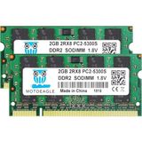 4gb (2X2GB) Pc2 5300 Sodımm Ram Ddr2 667MHZ 2rx8 2gb Ddr2 5300S Pc2 666MHZ Bellek 200-PIN Cl5 1,8V N