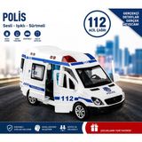 4İ Oyuncak Oyuncak Polis Arabası Sesli Işıklı Ekip Otosu Yan Kapısı Sürgülü Açılan 15 Cm.