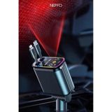 4in1 Geri Çekilebilir Araç İçi Hızlı Şarj Cihazı Çakmaklık Rgb Tavan Aydınlatma 66w Usb C 65