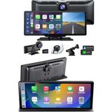 4K 10.2 Inç Çift Kameralı Araç Multimedya Ekranı Carplay Kablosuz Tüm Cihazlara Uyumlu - 001-Renkli