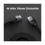 4K 60Hz 18GBPS Hdr Arc Hdcp Destekli HDMI 2.0 Örgülü Kablo 1 Metre - Option-1 - Ahşap