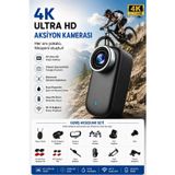 4K Hd Mini Wıfı Aksiyon Kamerası Taşınabilir Vücut Kamerası 1.47’Hd Ekranlı Giyilebilir Video Kayded