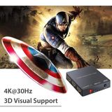 4K HDMI Anahtarı, Ir Uzaktan Kumandalı 3'ü 1 Arada Çıkış, 4K 3D HDMI Dönüştürücü - Dvd/ Ps3 / Ps4 / Tv Vb. ile Uyumludur. - Siyah
