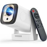 4K Projeksiyon Cihazı HY260 Pro, 1080P Full HD Görüntü Kalitesi, WiFi 6 Bluetooth 5 Bağlantı, 8000 Lümen Parlaklık, Otomatik Odaklanma, 40"-130" Görüntü Yansıtma, Ev Ofis ve Bahçe İçin Projektör