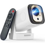 4K Projeksiyon Cihazı HY260 Pro, 1080P Full HD Görüntü Kalitesi, WiFi 6 Bluetooth 5, Dahili Hoparlör, 200 ANSI Lümen Parlaklık, Otomatik Odaklanma, 40"-130" Görüntü, Ev Ofis ve Bahçe İçin Projektör