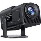 4K Projeksiyon Cihazı HY320, 1080P Full HD Görüntü Kalitesi, WiFi 6 Bluetooth 5 Bağlantı, Dahili Hoparlör, Otomatik Keystone, Uzaktan Kumanda, 30"-150" Geniş Görüntü, Ev Ofis ve Bahçe İçin Projektör
