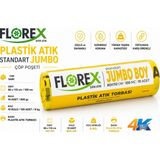 4K Tedarik Florex Kağıt Atık Standart Jumbo Çöp Poşeti 80 cm x 110 cm 10'lu Rulo 1 Koli - 80 x 110 cm