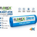 4K Tedarik Florex Kağıt Atık Standart Jumbo Çöp Poşeti 80 cm x 110 cm 10'lu Rulo - 80 x 110 cm