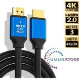 4K Ultra Hd 2.0V Alüminyum Başlık Altın Uçlu Hdmi Kablo 3 mt