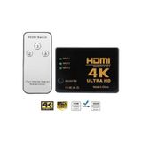 4K Ultra Hd Ir Alıcılı Kumandalı Hdmi Çoklayıcı 3 In 1 Switch