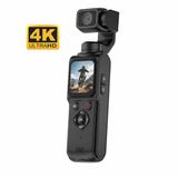4K Ultra HD Profesyonel Aksiyon Kamerası, Vlog Kamera, 330° Dönebilir, Yüz Takibi, Dokunmatik Ekran, 2400 mAh Batarya, 75MP Fotoğraf Çözünürlüğü