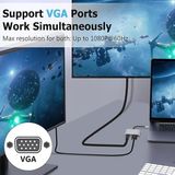 4K Usb-C To HDMI VGA Adapter, Çok Portlu Dönüştürücü, Gri, USB Flash Bellek Portu Ile, Dizüstü Bilgisayar Için - 1 GB - 00-Siyah - Beyaz - Option-1