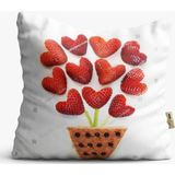 4kf Kırlent Kılıfı 42x42cm Dekoratif Kırlent Yastık Kılıfı Kalpli Tasarım Modeli Lv 20