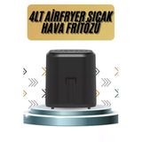 4L Airfryer Hazneli Hava Fritözü Yağsız Fritöz Taşınabilir Fırın İşlevi Gören Pratik P60468s6546