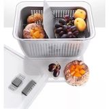 4'lü 2,5 Litre Süzgeçli Bölmeli Organizer Buzdolabı Hava Geçirmez Saklama Kabı