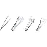 4'lü 5DM Metal Maşa Seti Makarna, Salata ve Izgara İçin Dayanıklı Metal Yapı