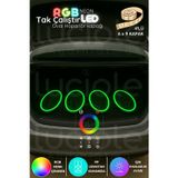 4’lü 6x9 inç Oval RGB Neon Hoparlör Kapağı | RF Kumandalı Renkli Işık Efektli Modifiye Set