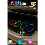 4’lü 6x9" Oval Pixel LED Hoparlör Kapağı | Adreslenebilir Renk Efektli Işık Seti | Akışkan Animasyon