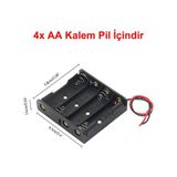 4'lü Aa Kalem Pil Kutusu Yuvası 6v Kablolu Kalem Pil