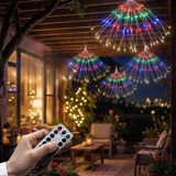 4’Lü Açılır Led Işık Seti – 8 Farklı Işık Modlu, Kumandalı, Usb Kablolu Renkli Dekoratif Fiber Led Lamba (5570)