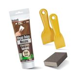 (4'lü) Ahşap Tamir Seti Koyu Ceviz Renk 125 ml Tamir Macunu + 2 Adet Spatula + Kübik Zımpara
