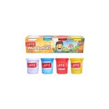 4`lü Ana Renk Oyun Hamuru 560 gr Lets Oyun Hamur Seti 4 Renk 140grx4