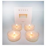 4LÜ BLACK VANİLYA KOKULU BİTKİSEL TEALIGHT MUM SETİ