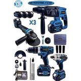 4'lü Brushless Akü Seti, Taşlama, Delici ve Matkap Uyumlu, Güçlü Performans - Seçenek 1