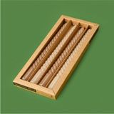 4'lü Burgulu Parlak Şamdan Mumu - Kahverengi / Bej - 25 cm - Seçenek 1