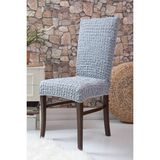 4'lü Bürümcük Lastikli Sandalye Örtüsü Standart - 35 x 55 cm - Gri