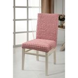 4'lü Bürümcük Lastikli Sandalye Örtüsü Standart - 35 x 55 cm - Pembe
