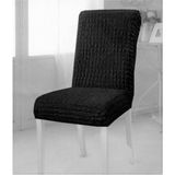 4'lü Bürümcük Lastikli Sandalye Örtüsü Standart - 35 x 55 cm - Siyah