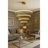 4'lü Çember Modern Sarkıt LED Avize - Gold - 1