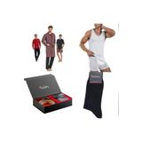 4lü Çeyiz Paketi Robdöşambr Atlet Boxer Takım Çorap Ve Kemer Cüzdan Set Bordo