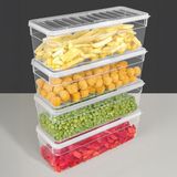 4'lü Derin Mikrodalga Uyumlu Erzak Gıda Saklama Kabı - Şeffaf Kapak Düzenleyici Organizer Set 2470ML
