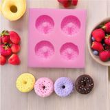 4'lü Donut Silikon Süsleme Kalıbı - Seçenek 1