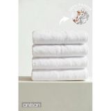 4'Lü Düz Beyaz Banyo Havlusu - 90X150 Cm, 650Gr, %100Pamuk, Spa Ve Otel Havlusu