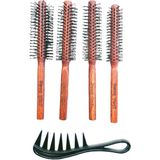 4lü Fırça Set & 3x Adet Saç Şekillendirici Pudra Wax No:3 20GR - Kahverengi