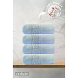 4'Lü Greek Mavi Banyo Havlusu - 70X140 Cm, 490 Gr, %100Pamuk, Spa Ve Otel Havlusu