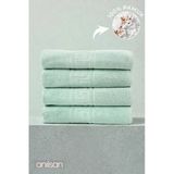 4'Lü Greek Mint Yeşili Banyo Havlusu - 70X140 Cm, 490 Gr, %100Pamuk, Spa Ve Otel Havlusu