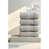 4'Lü Gri Dora El Havlusu - 50X80 Cm, 170 Gr, %100 Pamuk, Spa Ve Otel Havlusu