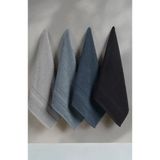 4'lü Havlu Seti | El, Yüz ve Saç Havlusu | 50x90 cm -%100 Pamuk Havlu - Havlu Takımı (gri)