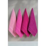4'lü Havlu Seti | El, Yüz ve Saç Havlusu | 50x90 cm -%100 Pamuk Havlu - Havlu Takımı (pembe)