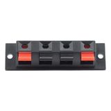4lü Hoparlör Terminal Soketi Panel Montaj Tip Yaylı Speaker Ses Kablo Bağlantı Birleştirme Konnektörü AC 50V 3A 24-16 AWG