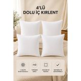 4'lü İç Kırlent Silikon Elyaf Dolgulu Koltuk Kırlenti İç Yastık Dolgusu Kırlent İçi 50x50 Cm 50 x 50