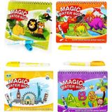 4'lü Magic Water Book Su İle Çizim Eğitici Sihirli Boyama Kitabı