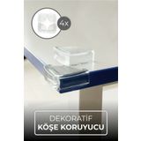 4'Lü Masa Sehpa Dekoratif Köşe Koruyucu Bebek Çocuk Koruyucu